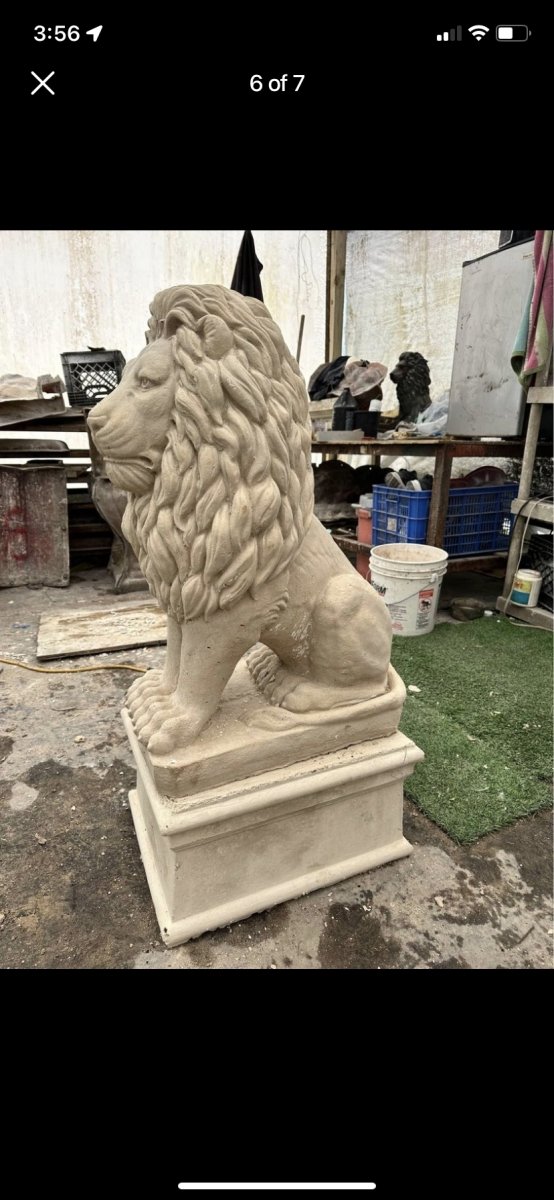 Heavy Duty Concrete Sitting Lion Statue