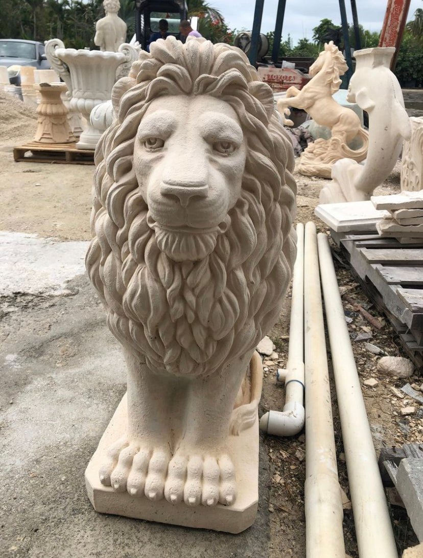 Concrete Sitting Lion Statue