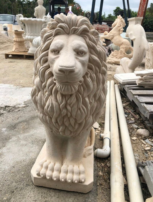 Concrete Sitting Lion Statue
