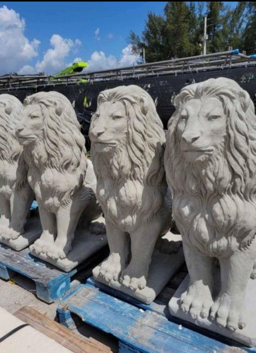 Large Concrete Lion Statue - CBSD