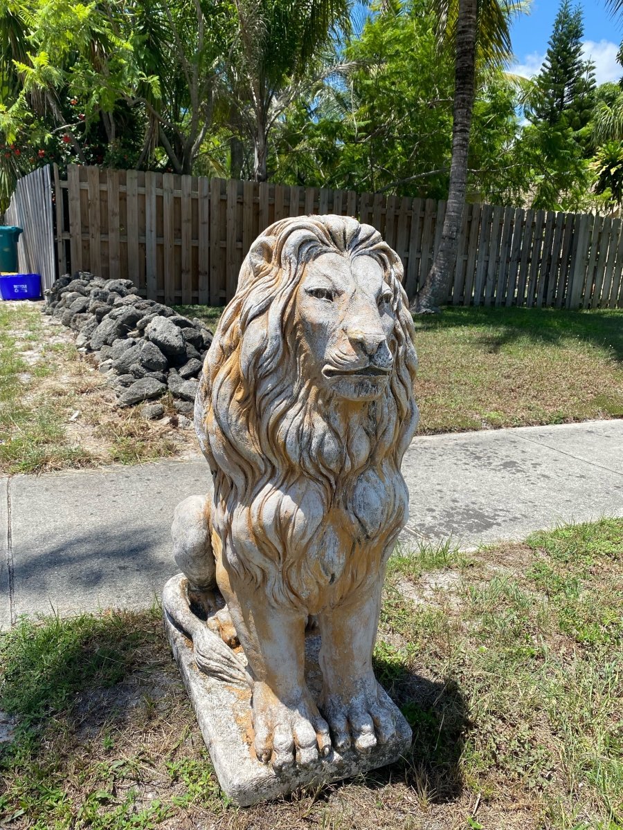 Large Concrete Lion Statue - CBSD