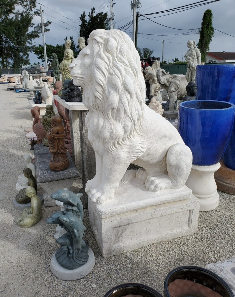 Large Concrete Lion Statue - CBSD