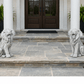 24" Concrete Sitting Lion Statues – Single or Pair | Outdoor Entryway & Garden Decor - CBSD