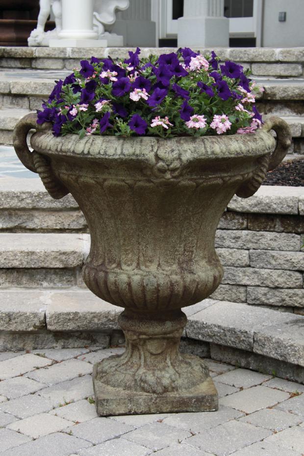 35" Braided Medallion Handled Urn - CBSD