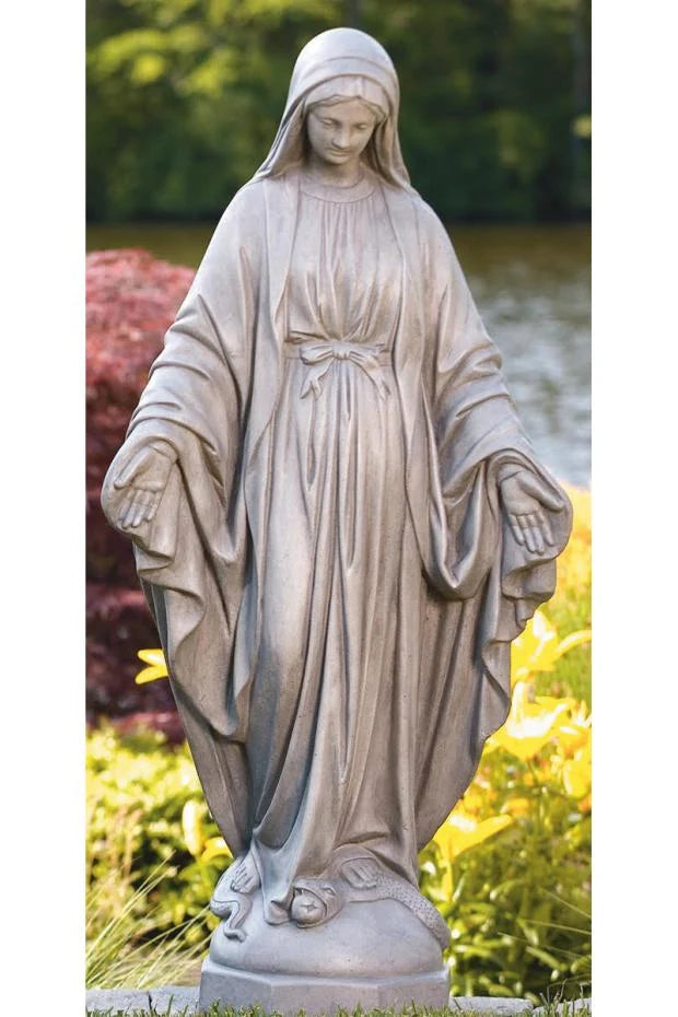 36in Blessed Mother Virgin Mary Concrete Statue from Massarellis