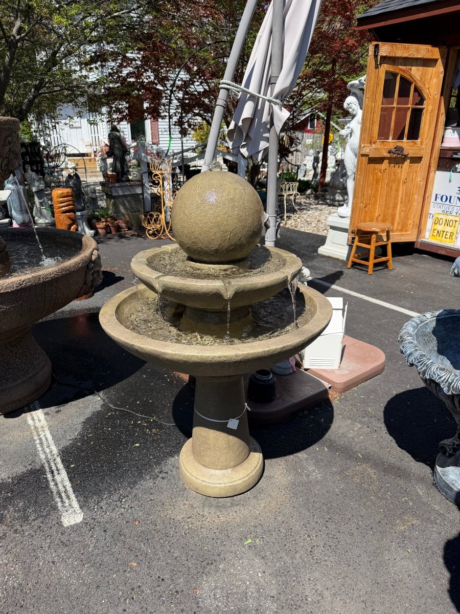 46" Tranquility Sphere Spill Fountain (Two Tier) by Massarellis - CBSD