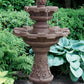 57" Two Tier Fluted Fountain With Pineapple Finial - CBSD
