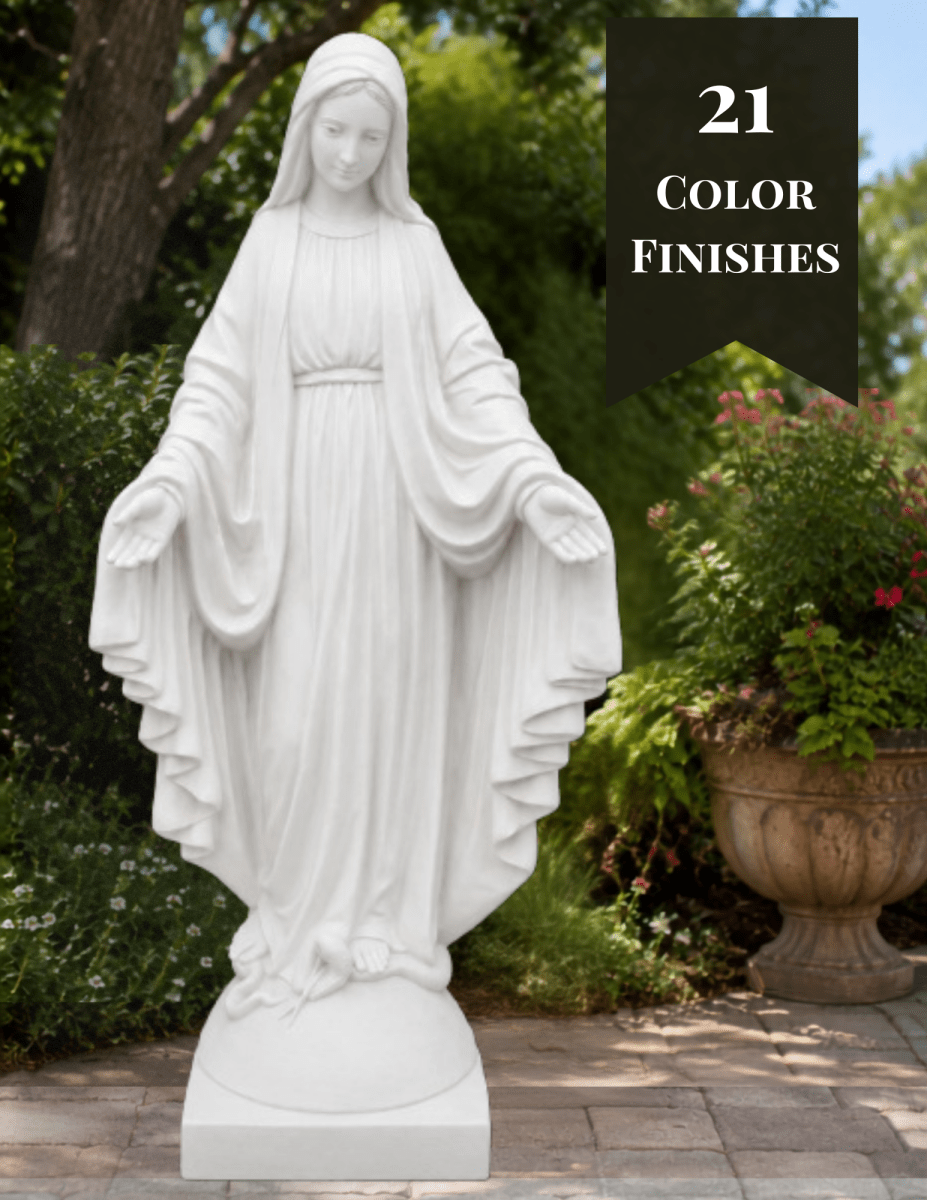 65" Blessed Mother Virgin Mary Statue | Cast Stone Garden Statue - CBSD