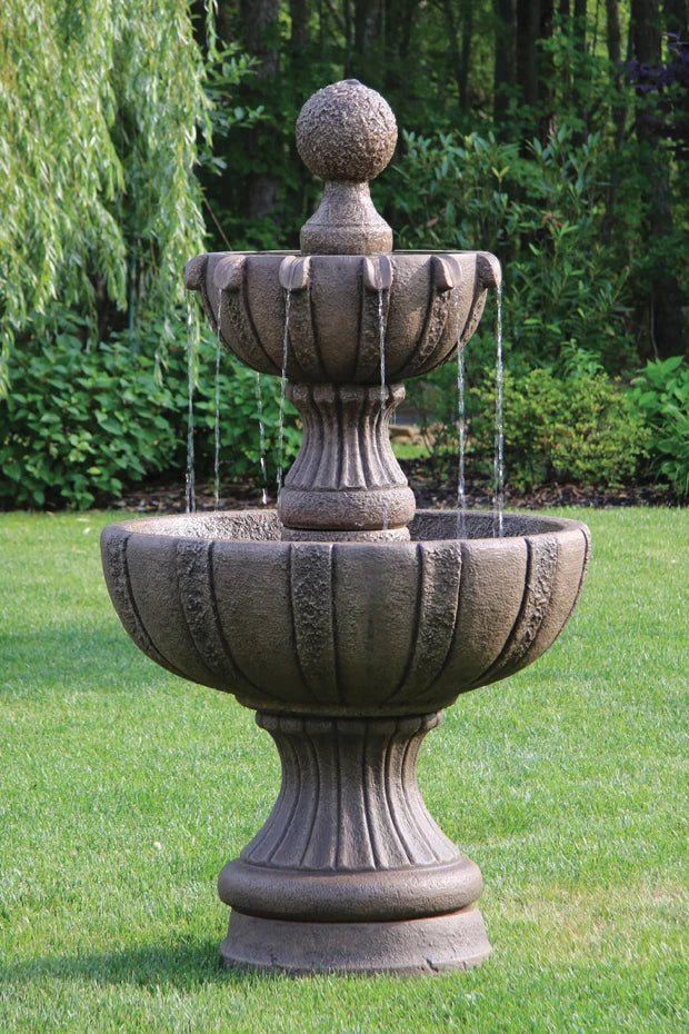 Masserelli's 65" Two Tier Torino Fountain. Made to order, hand cast, and custom finished by Masserelli's artists - CBSD