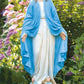 25 inch Blessed Mother Virgin Mary concrete statue in detailed stain.