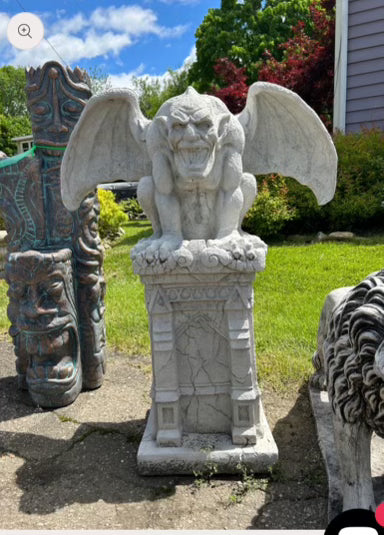 Crouching Gargoyle on Column