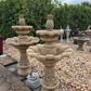Two Tier Pineapple Concrete Fountain in Classic Amber by Masserelli's