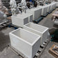 Small white concrete planter. Made to order and available for nationwide shipping.