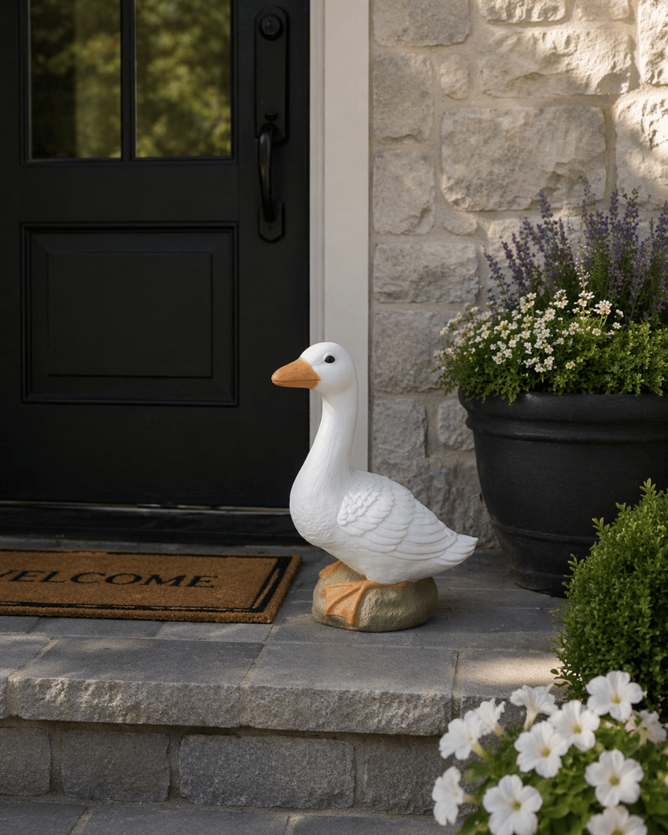 Concrete Goose Statue – 19", 25" & Family Set | Outdoor Garden Decor - CBSD