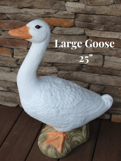 Concrete Goose Statue – 19", 25" & Family Set | Outdoor Garden Decor - CBSD
