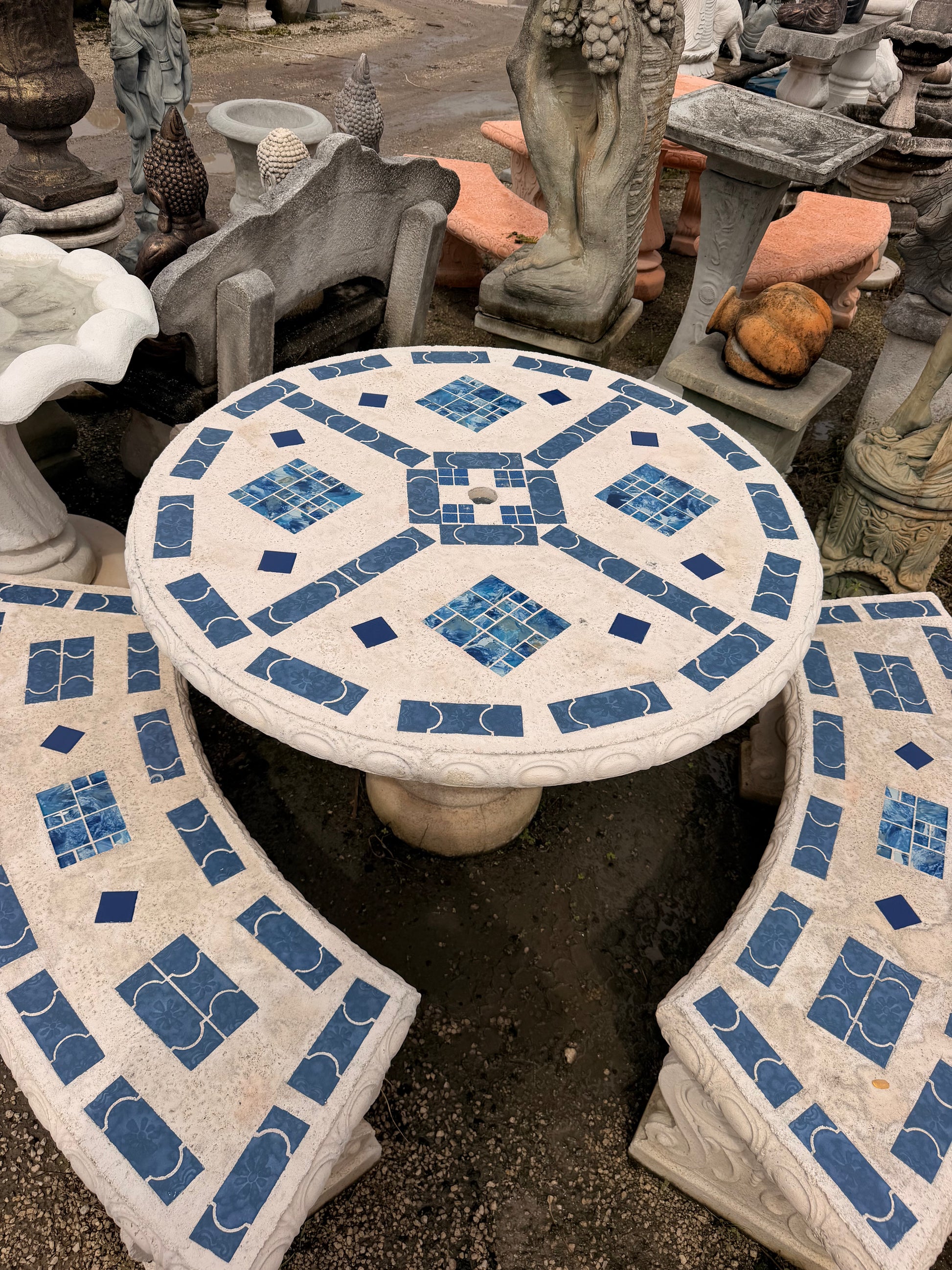Concrete Table and Bench Set - CBSD