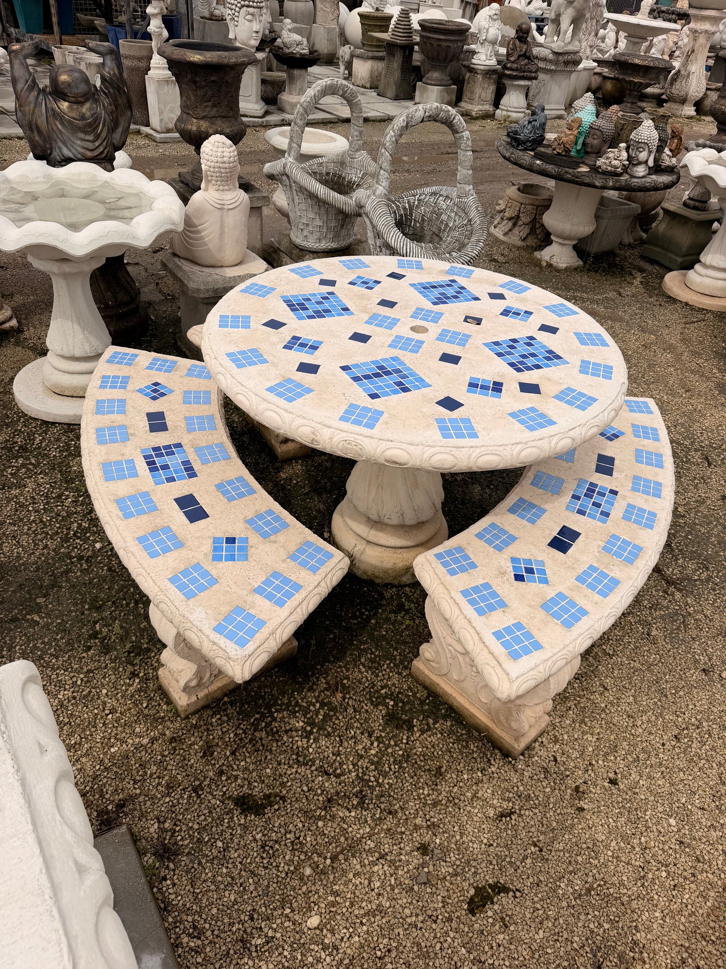 Concrete Table and Bench Set - CBSD