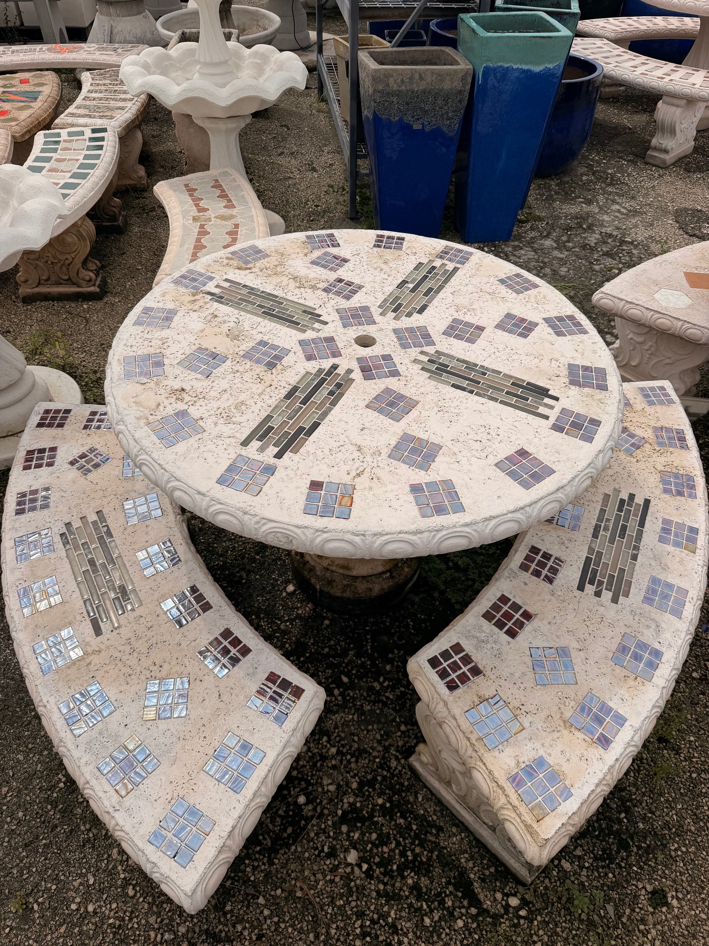 Concrete Table and Bench Set - CBSD