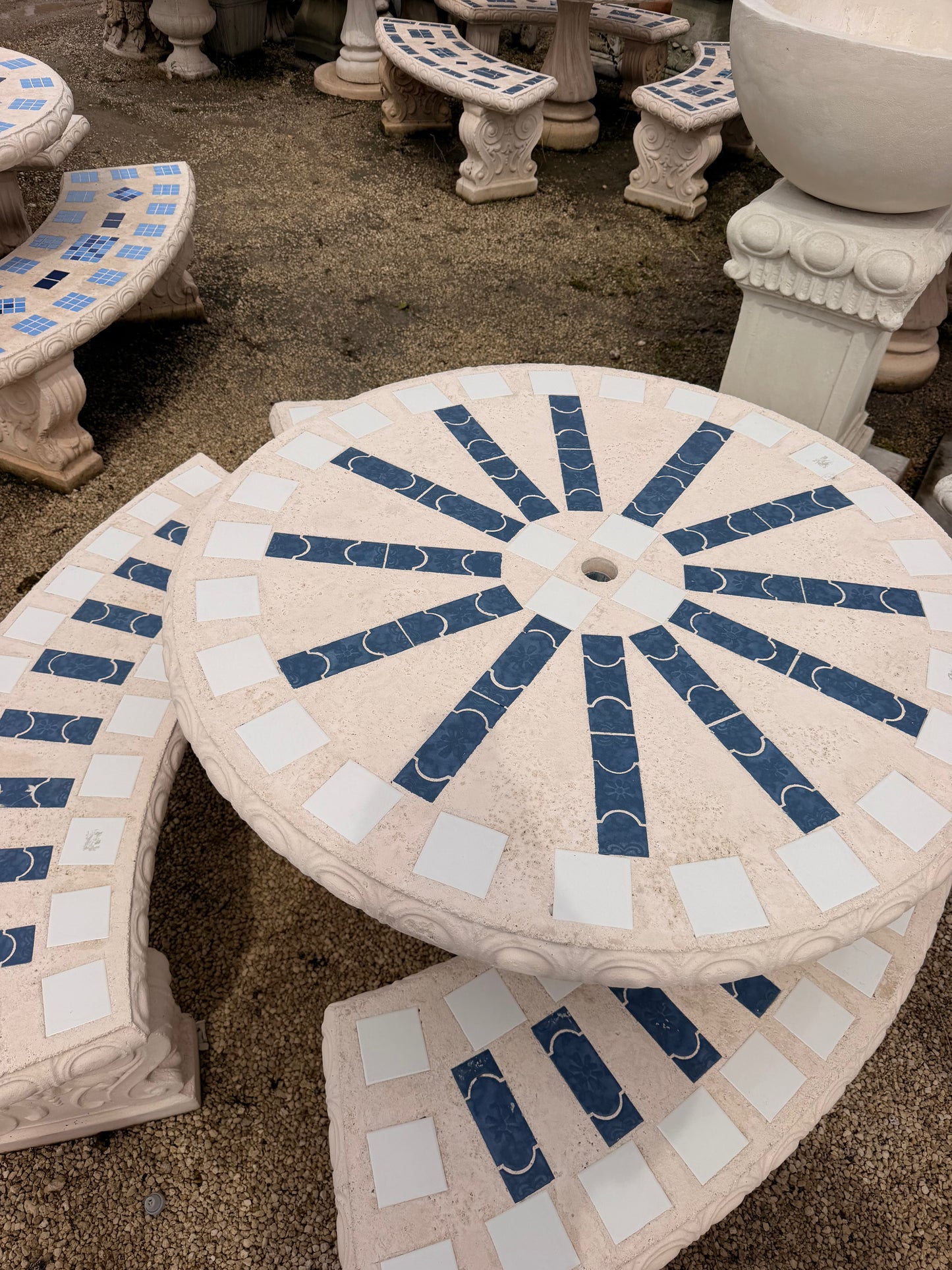 Concrete Table and Bench Set - CBSD