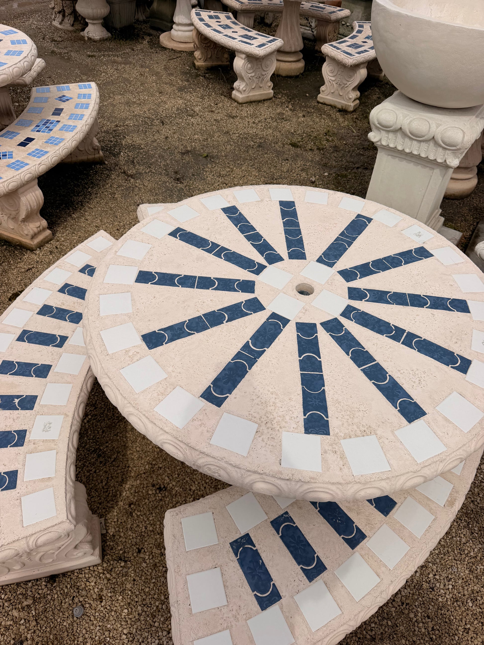 Concrete Table and Bench Set - CBSD