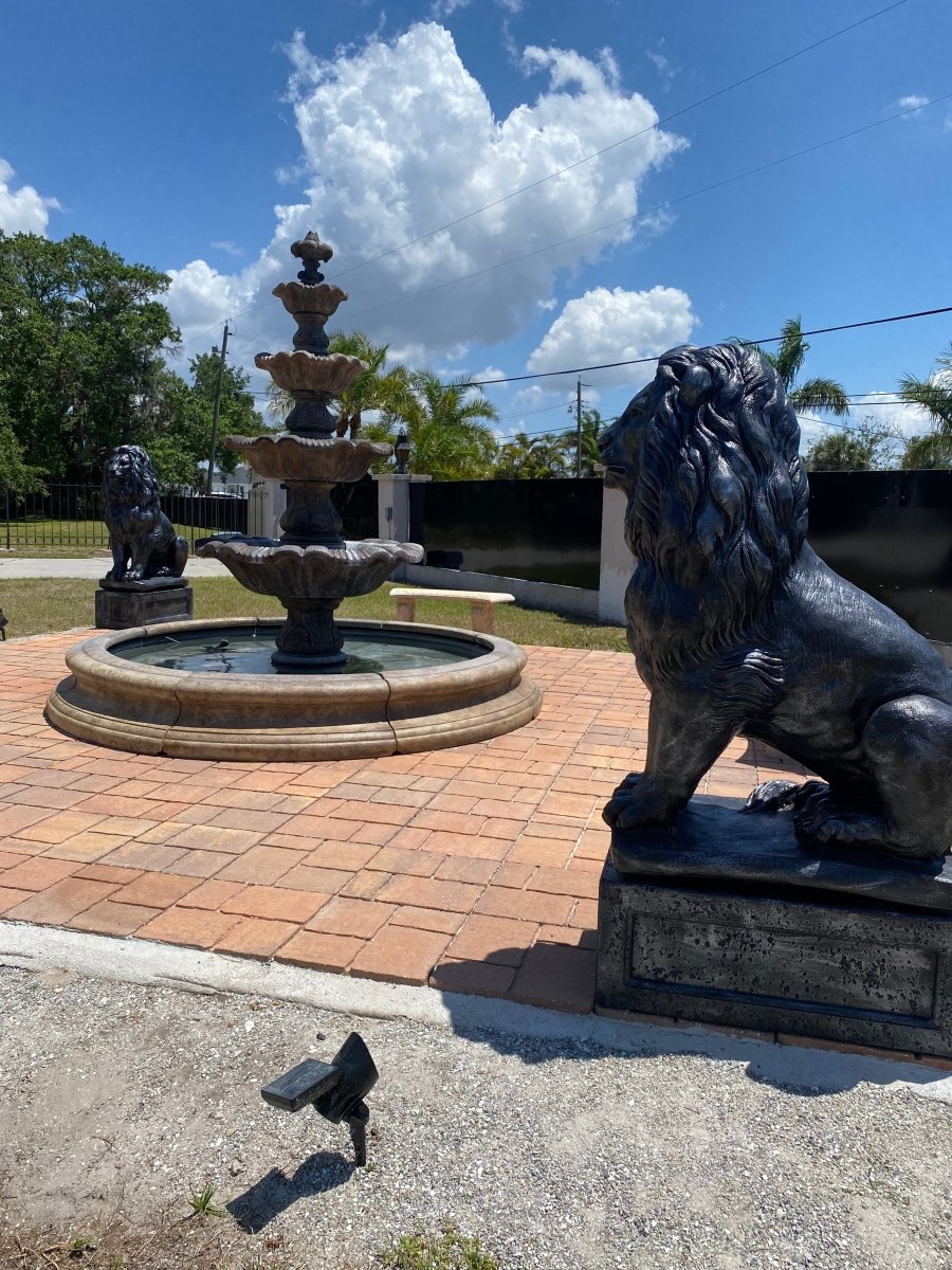 Large Concrete Lion Statue - 48" - CBSD