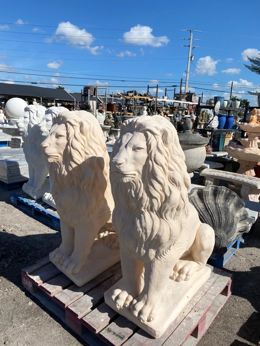 Large Concrete Lion Statue - 48" - CBSD