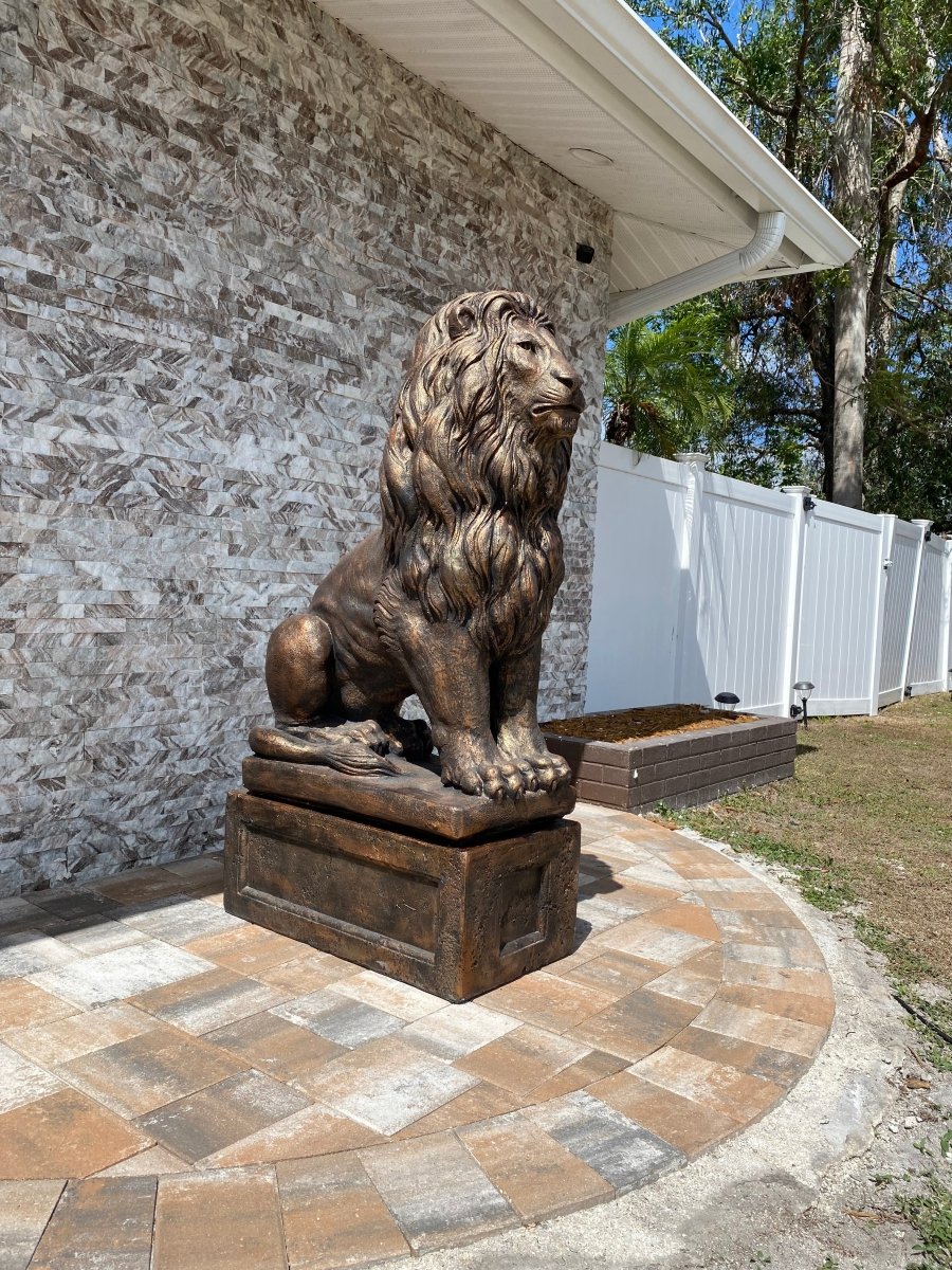 Large Concrete Lion Statue - 48" - CBSD
