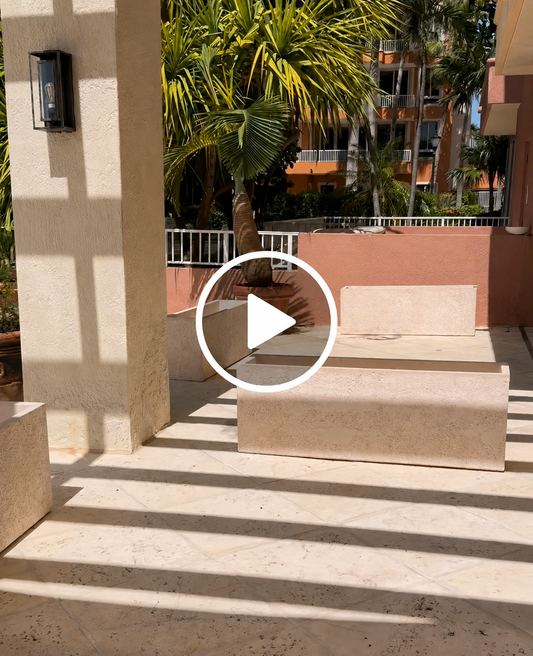 Medium Concrete Rectangular Planter in Keystone Beige
