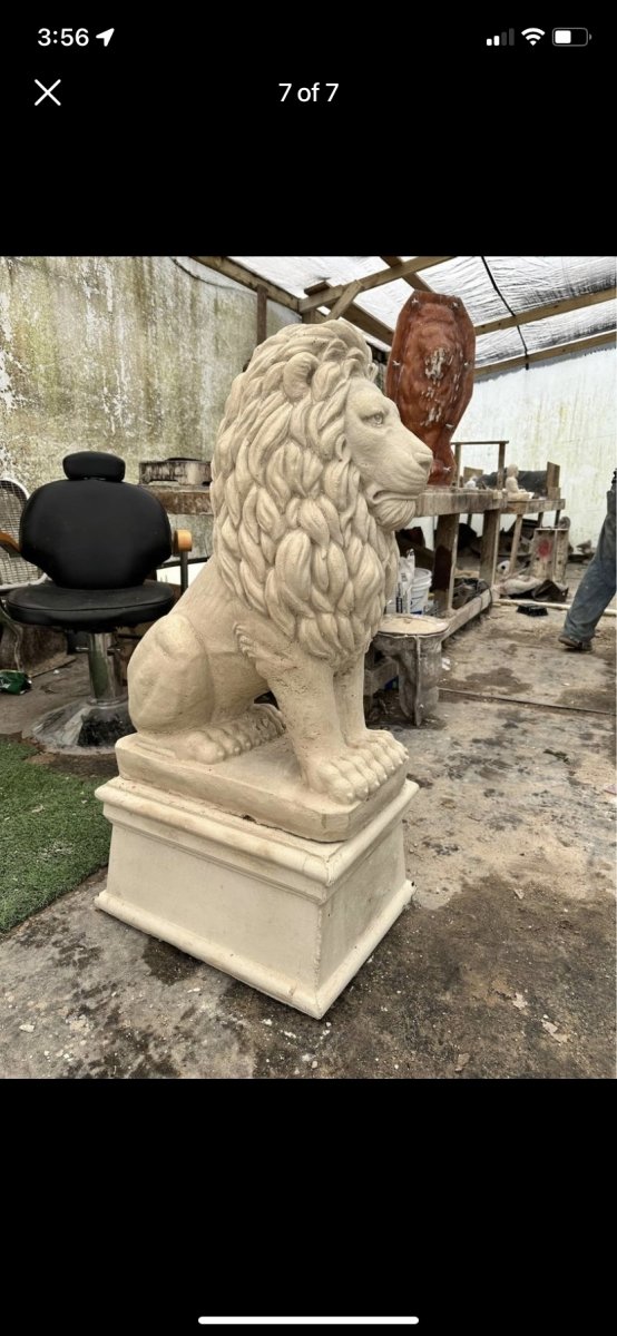 30” Sitting Lion Statue - CBSD