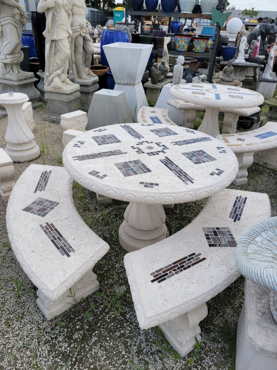 Concrete Table and Bench Set - CBSD