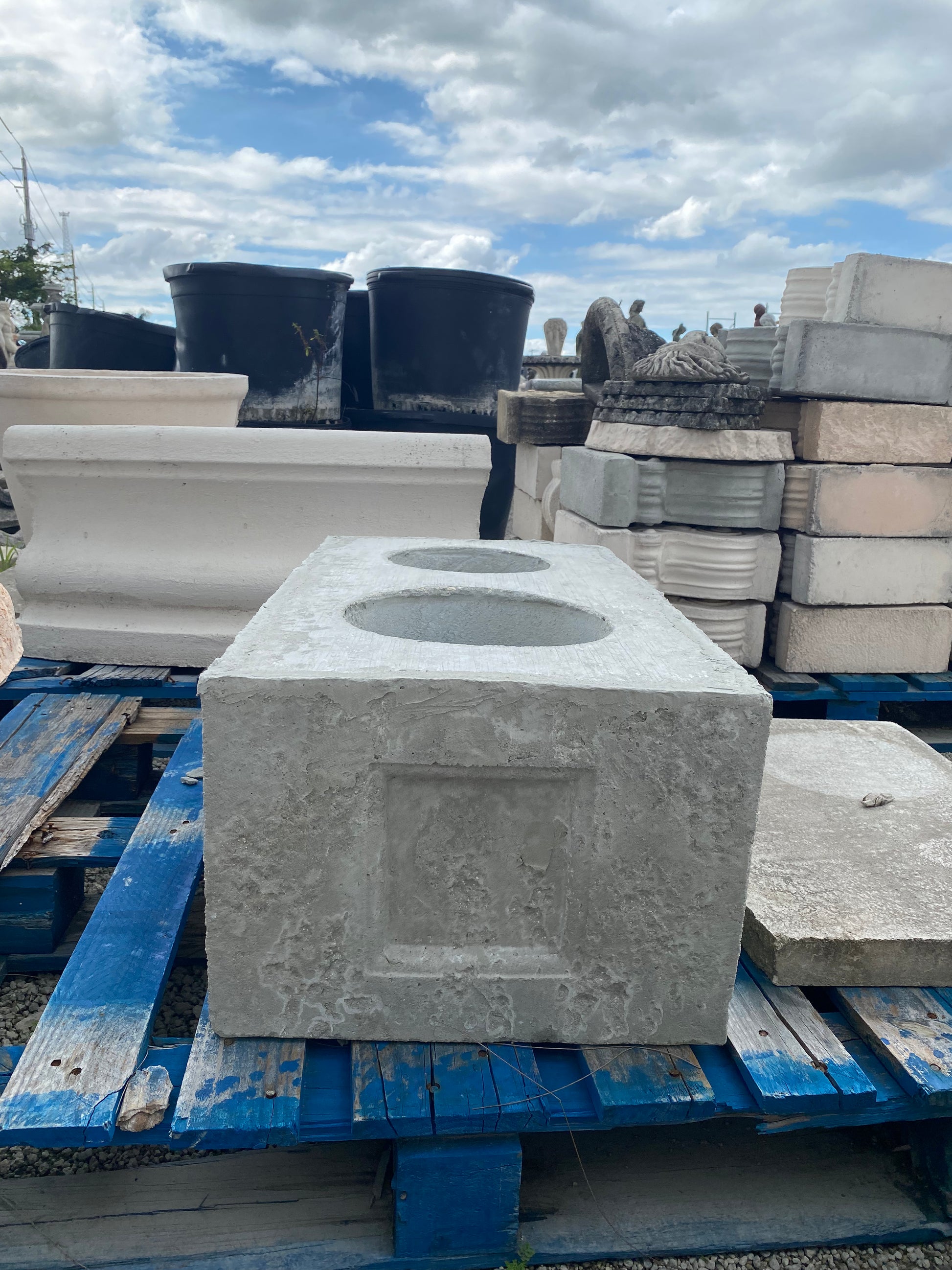 Rectangular Rock Base Large Concrete Rectangle Base | CB Stone Decor – CBSD