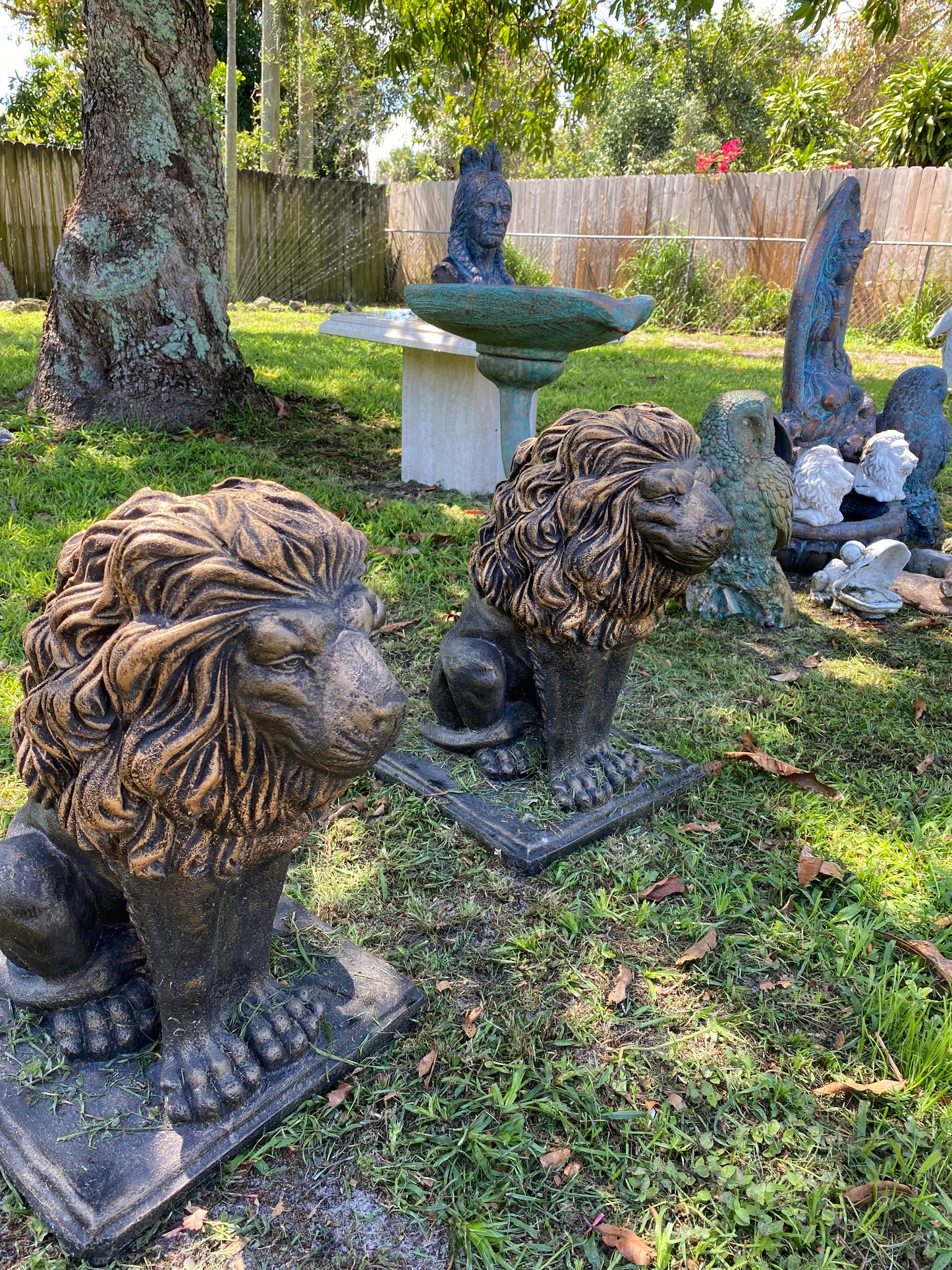 Sitting Lion Statue