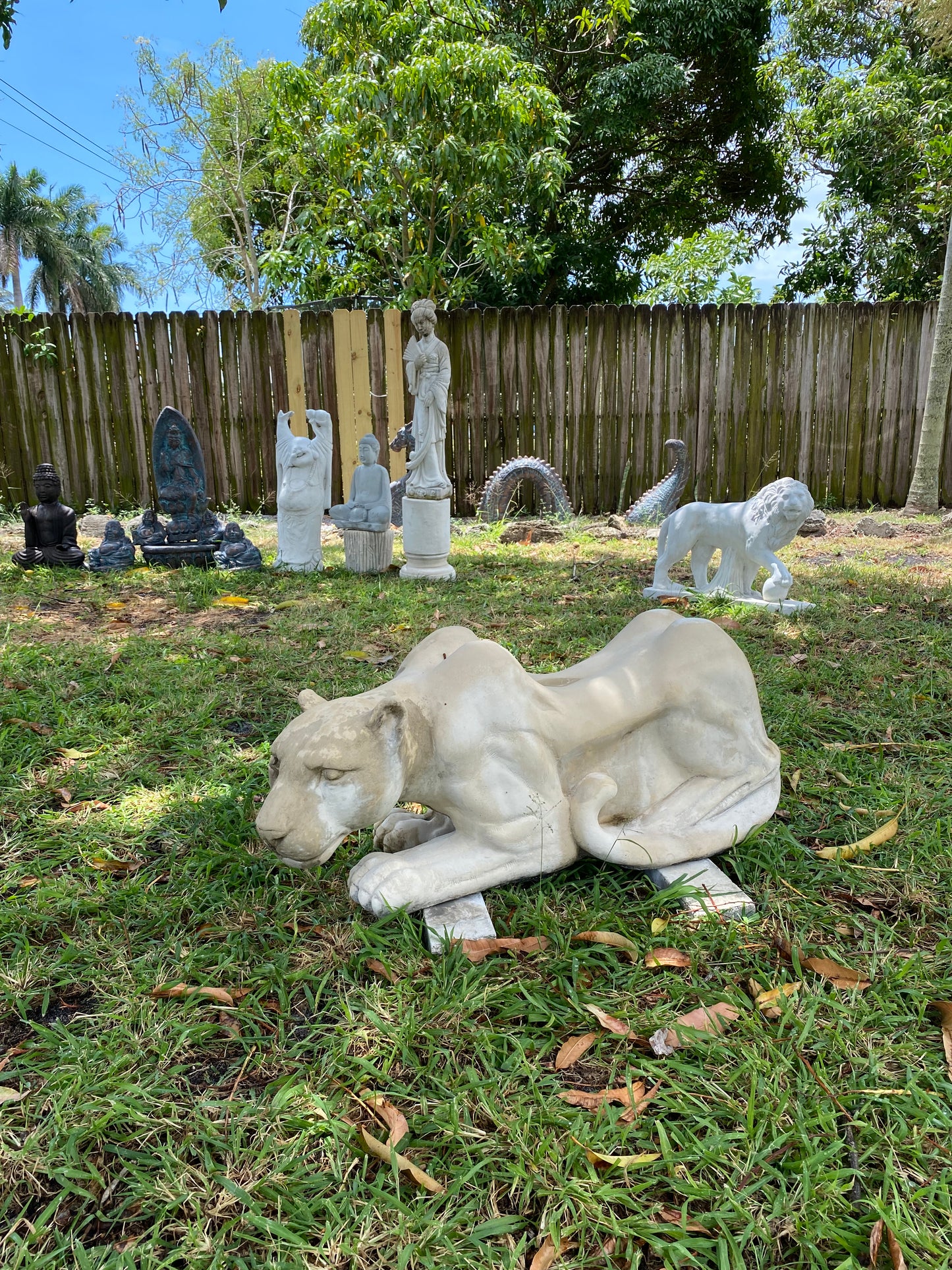 Crouching Panther Statue