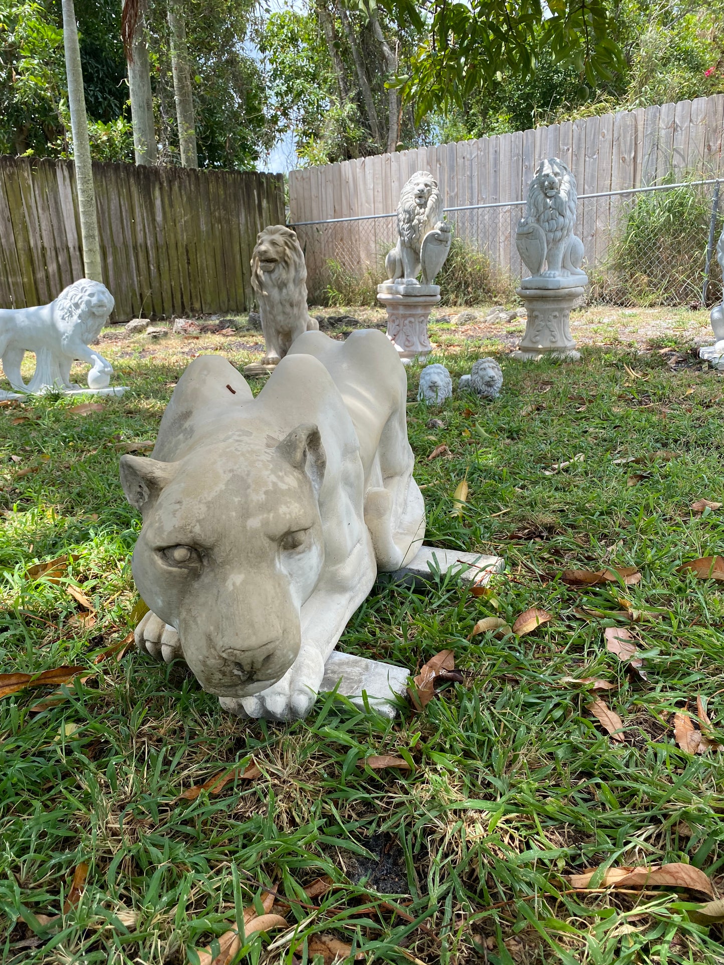 Crouching Panther Statue