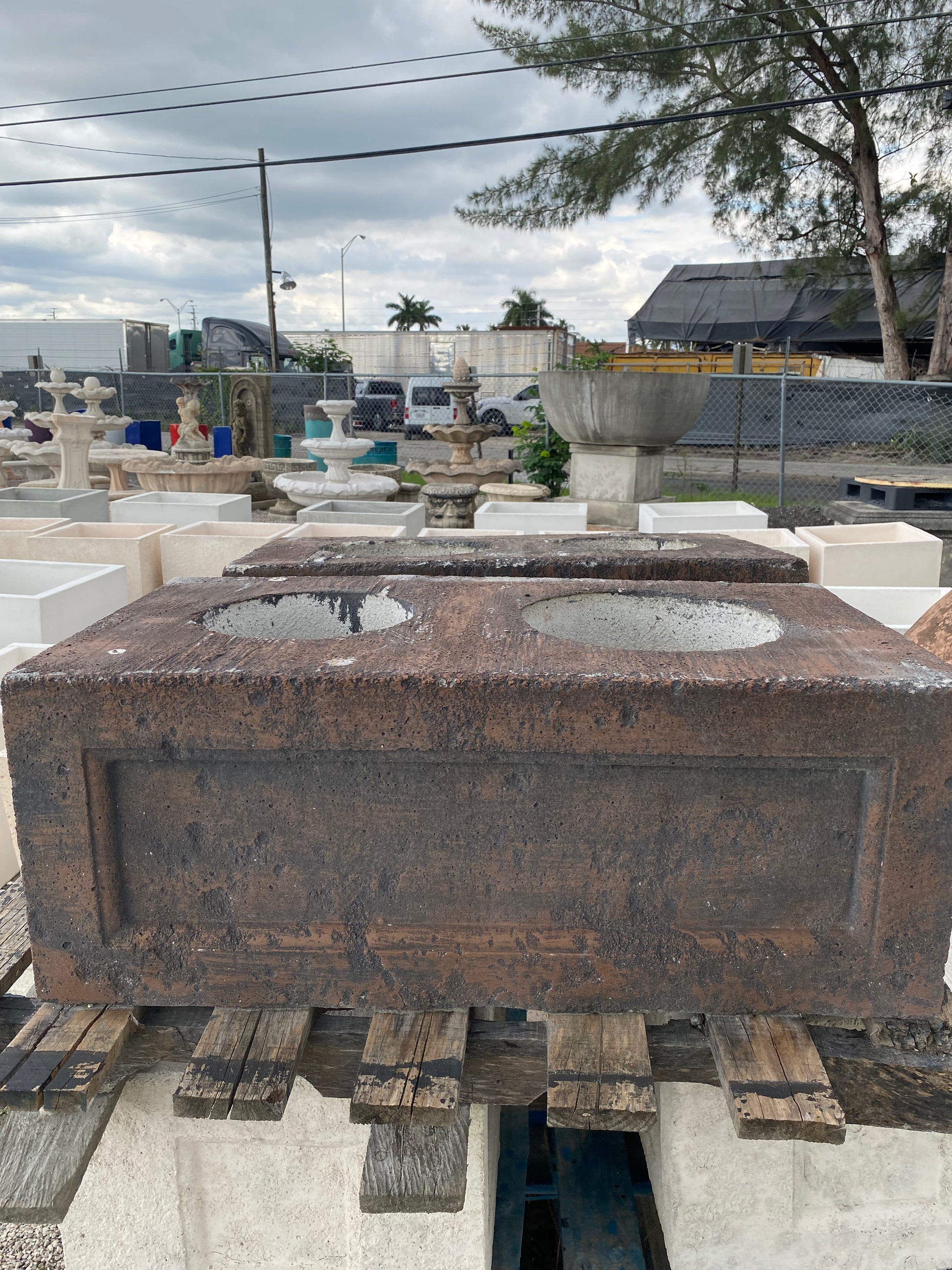 Stone Rectangular Base Large Concrete Rectangle Base | CB Stone Decor – CBSD