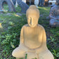 Beautiful beige concrete meditating buddha statue, makes a gorgeous decoration for your garden, home, business, & more!