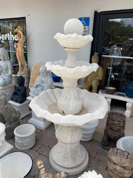 Concrete 3 Tier Water Fountain a home decoration