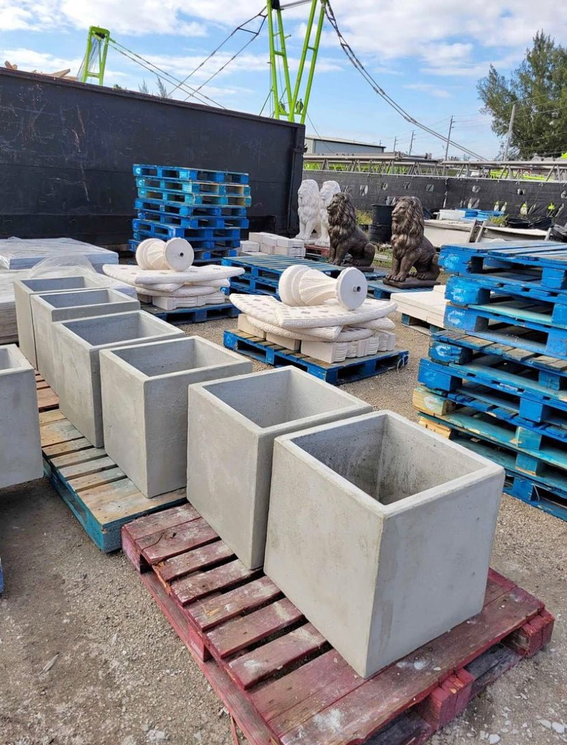 cement plant pots near me Square Concrete Planter